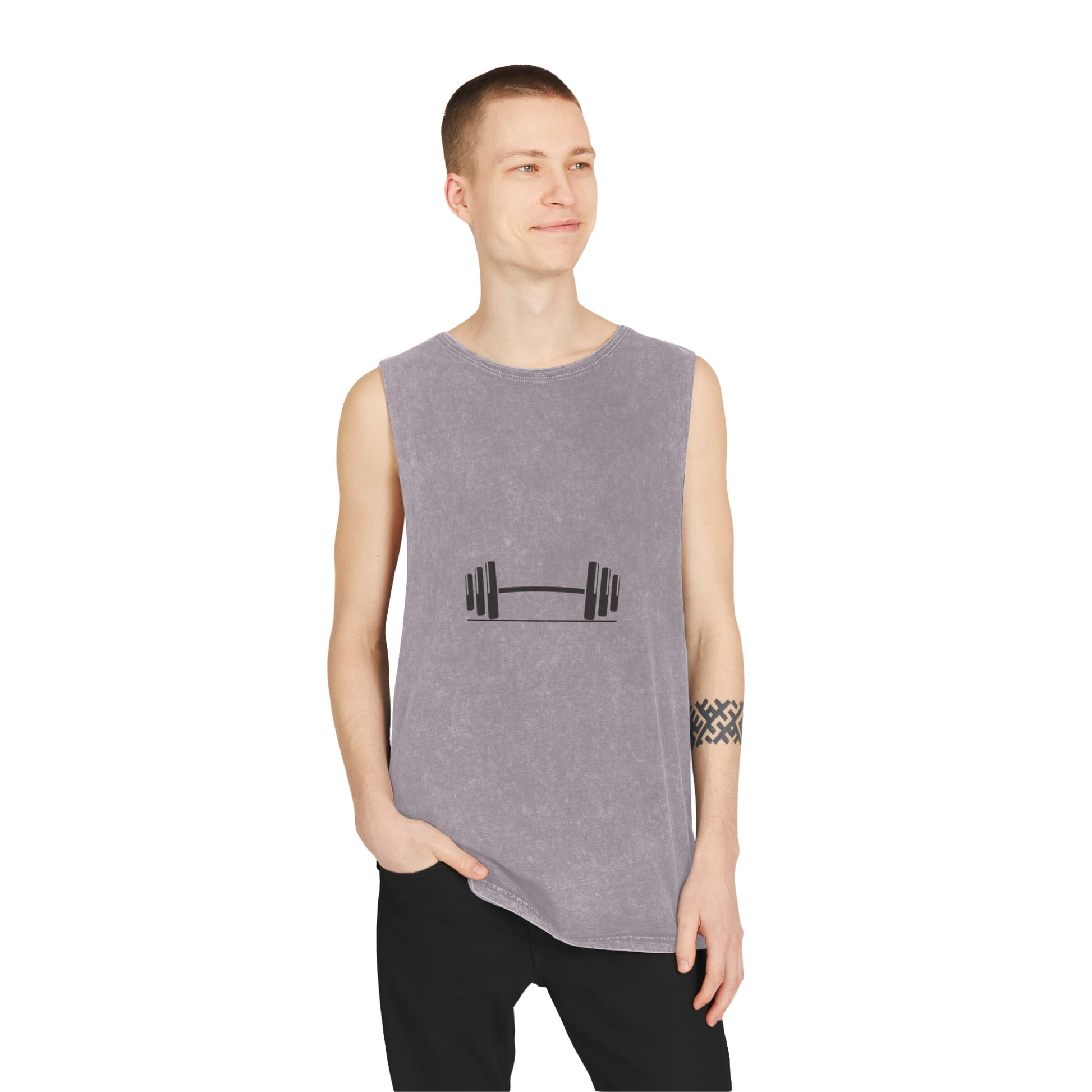 Unisex Stonewash Tank Top For Gym
