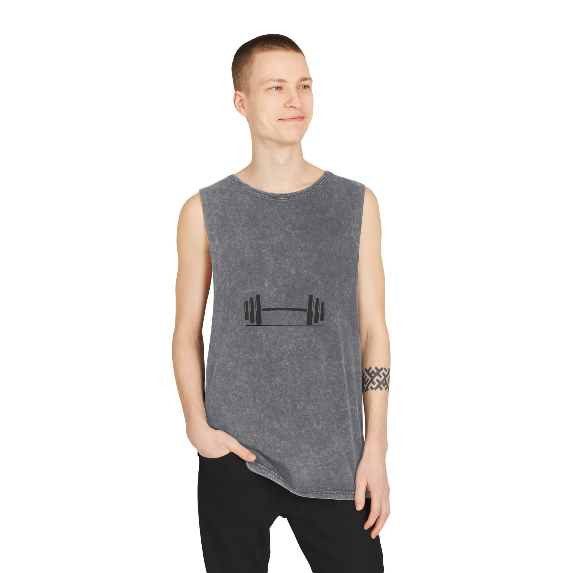 Unisex Stonewash Tank Top For Gym