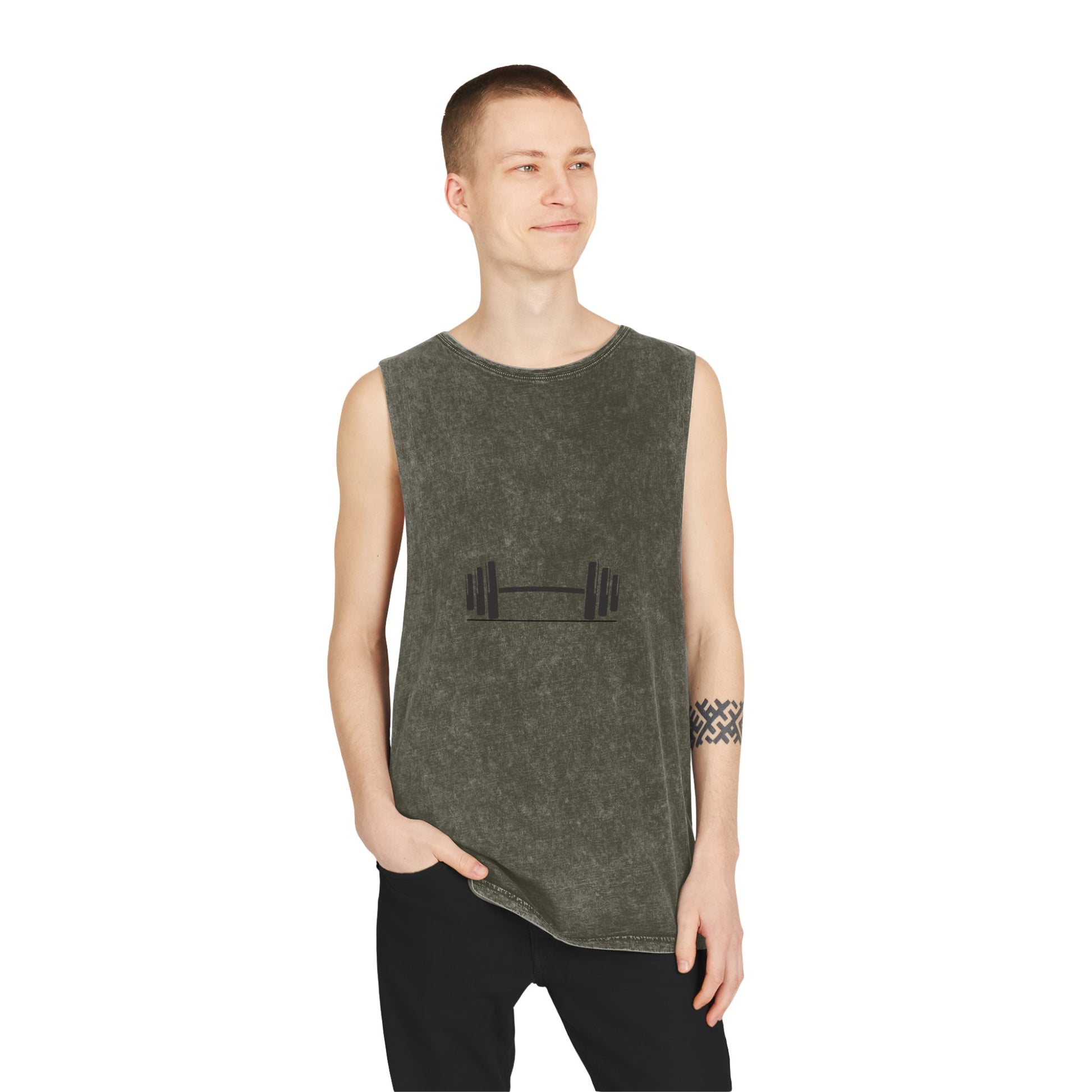 Unisex Stonewash Tank Top For Gym